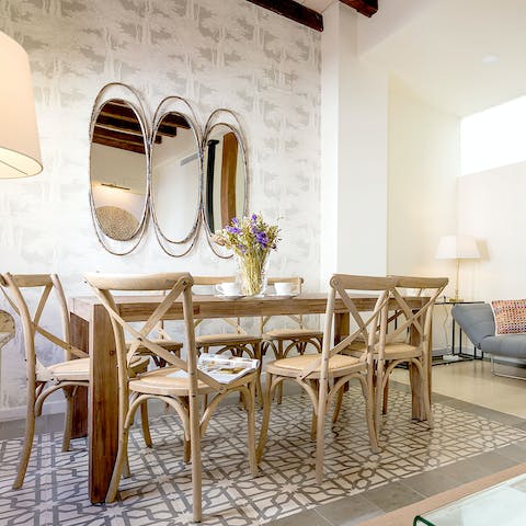 Serve up some Spanish tapas delights at the dining area