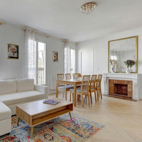 Enjoy the chic and comfortable surroundings of the open-plan living and dining space