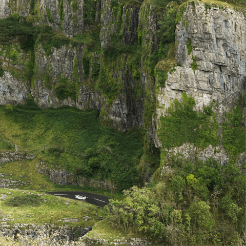 Take a scenic drive through Cheddar Gorge