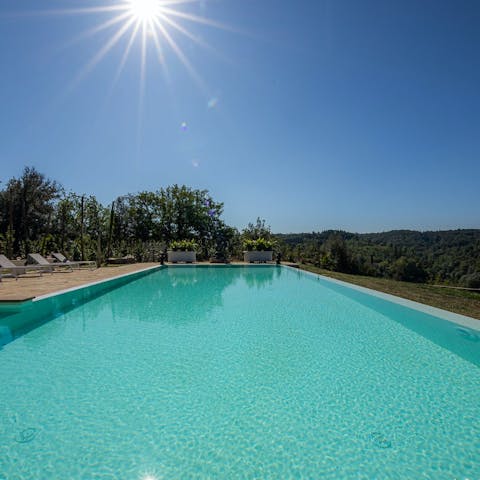 Slip into the swimming pool and cool off from the midday heat