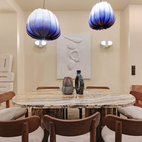 Gather for cosy meals at home around the dining table