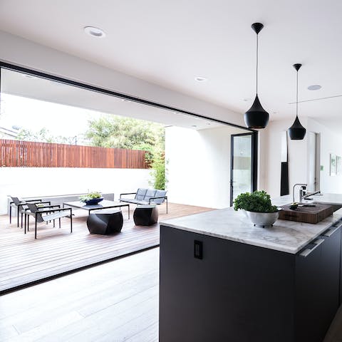 Sliding glass doors for indoor-outdoor living