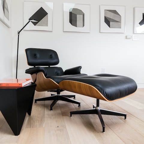 A comfortable chaise to read the morning paper