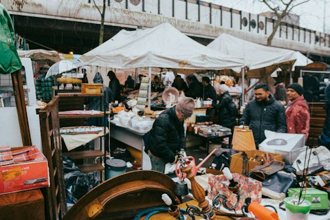 Browse Marché d'Aligre, one of the city's liveliest daily food markets