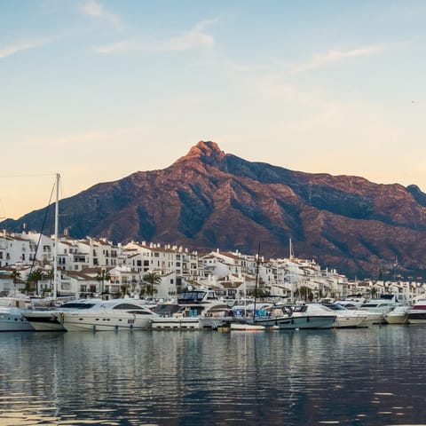 Take the short drive to the glamorous shoreline of Marbella
