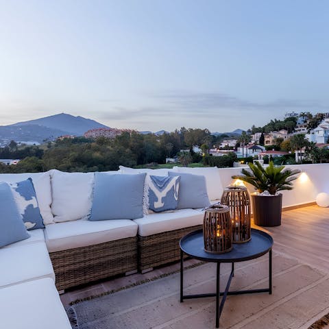 Find the perfect spot for sunset drinks on the terrace