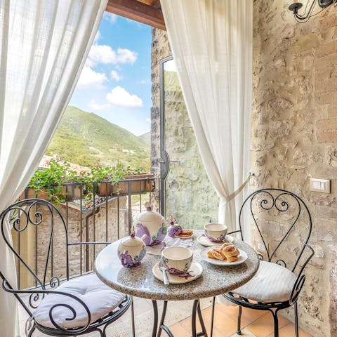Enjoy the views while relaxing with drinks on the terrace