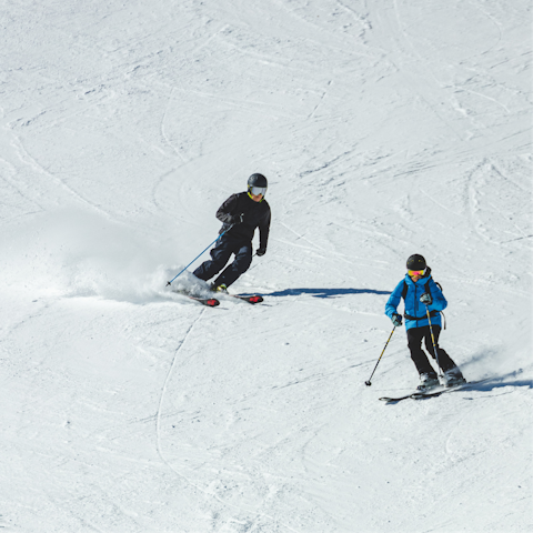 Head to some of the best slopes in the Alps – you'll have a choice within a short drive
