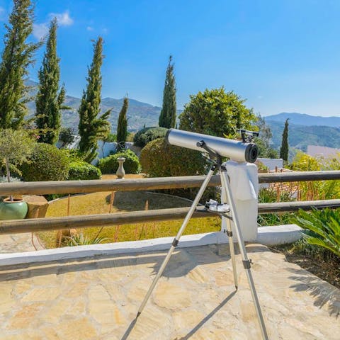 Use the telescope to do some stargazing on clear nights