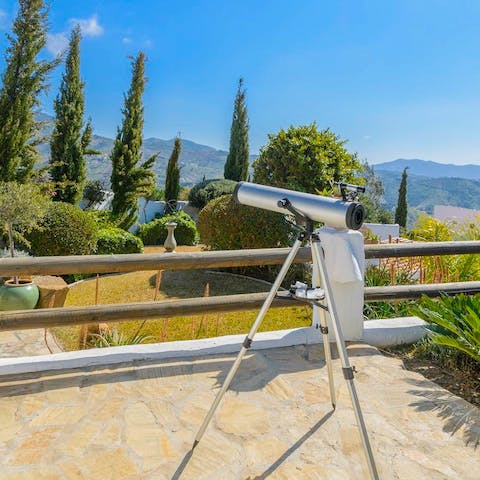 Use the telescope to do some stargazing on clear nights