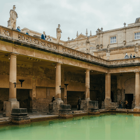 Take a ten minute stroll to the historic Roman Baths