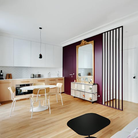 Make yourself at home in the open-plan living area