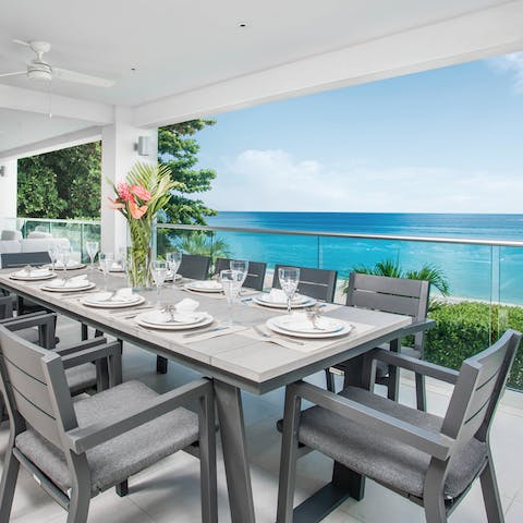 Drink or dine alfresco beneath the stars