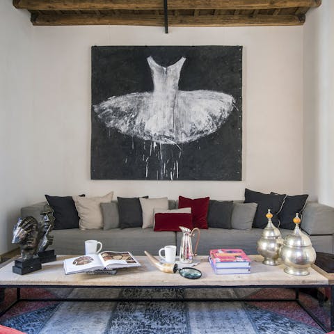 The fabulous art lining the walls