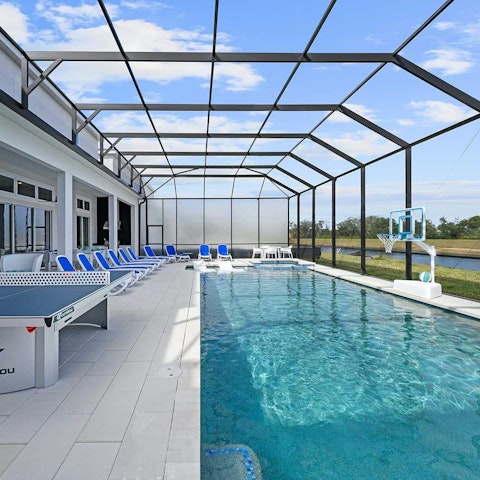 Soak up the Florida sunshine from the private pool