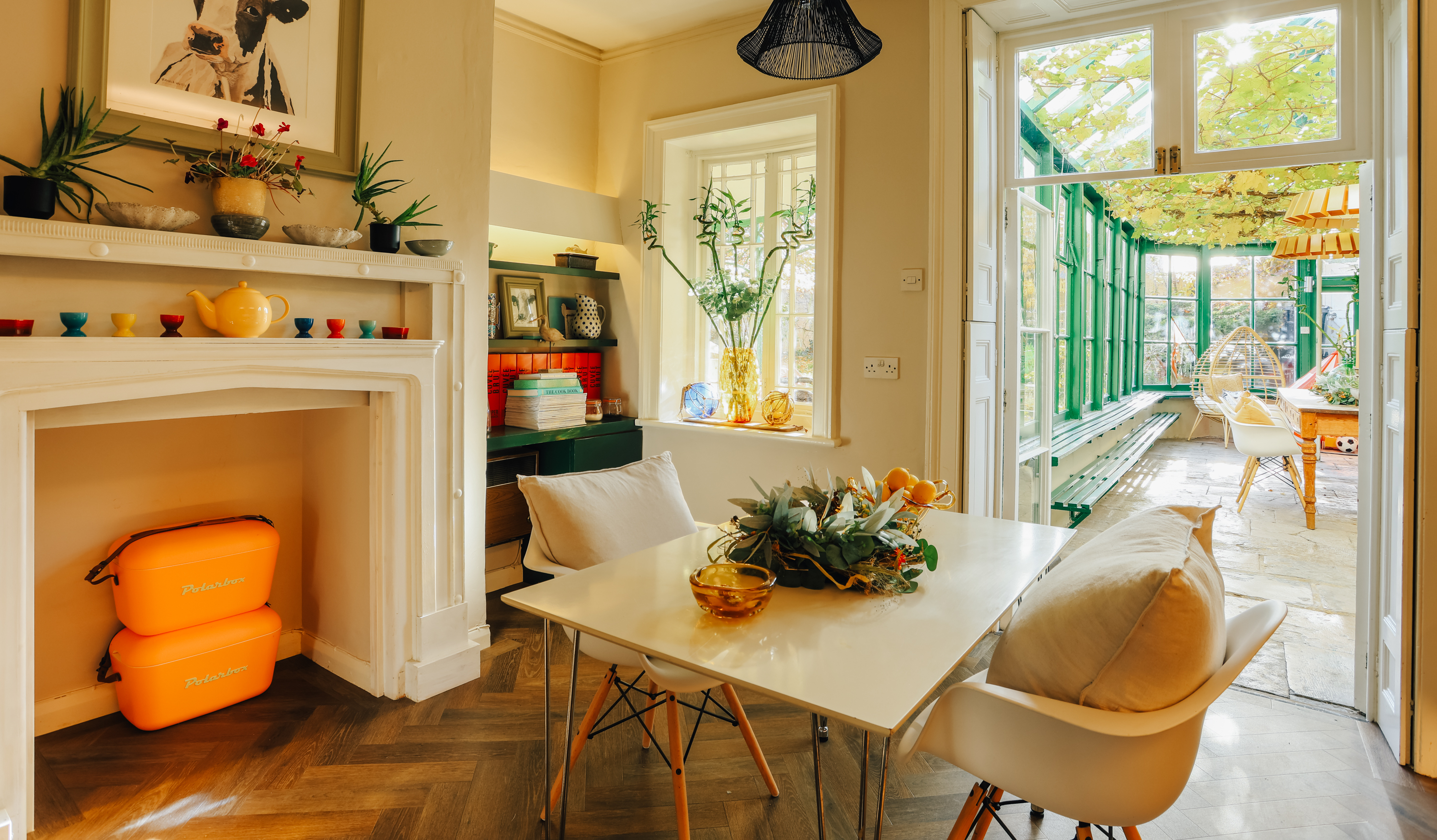 Orange discount leaf chairs