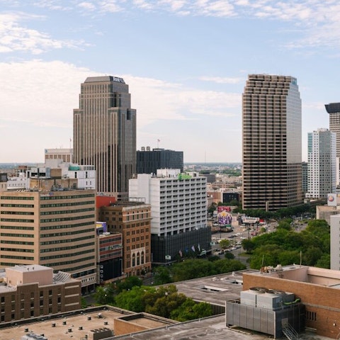 Take in the New Orleans cityscape views with a coffee on the roof