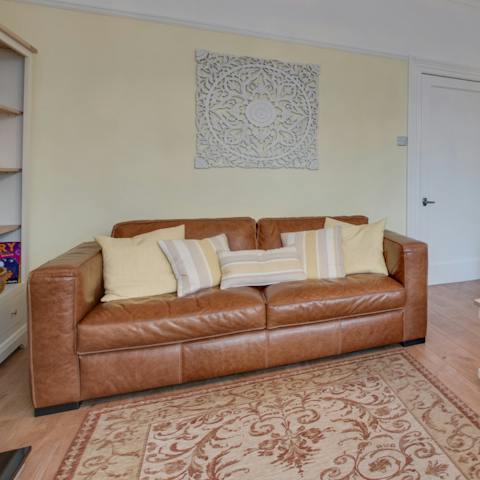 Sink into the squashy leather couch with a good book and a cup of tea