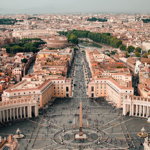 Kick off sightseeing at the Vatican, just a 10-minute stroll away