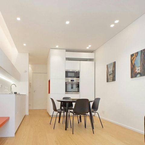 Fire up the kitchen's coffee machine to kickstart your day