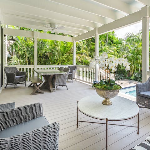 Get your grill on by the poolside barbecue