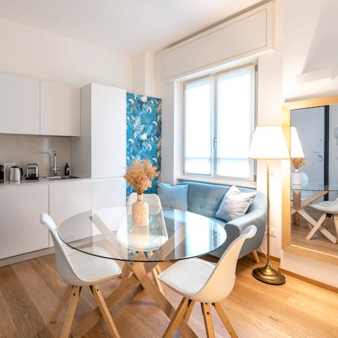 Relax, switch off or catch up on work in the living room