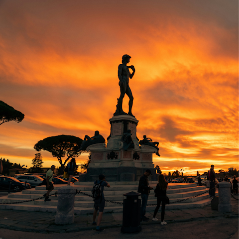 Watch the sunset from nearby Piazzale Michelangelo
