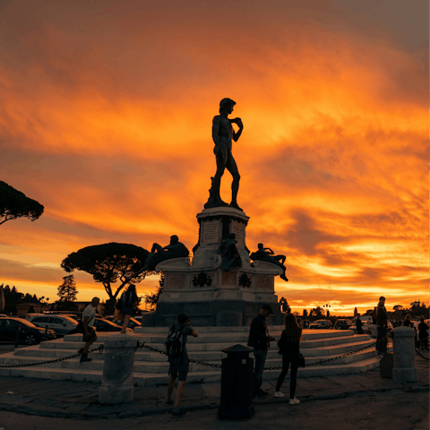 Watch the sunset from nearby Piazzale Michelangelo