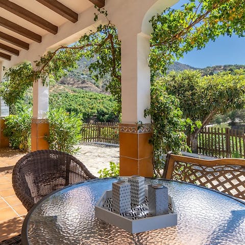 Enjoy your morning coffee while surrounded in nature