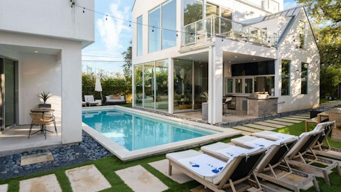 Look forward to dipping in the pool or unwinding in the sauna