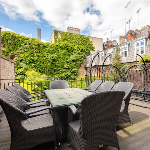 Enjoy alfresco meals on the private terrace