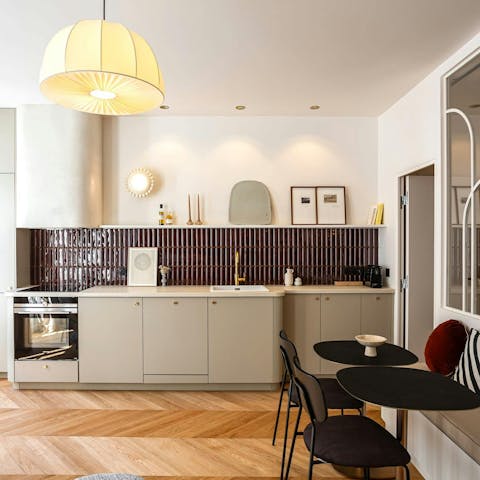 Cook some steak frites in the modern kitchen