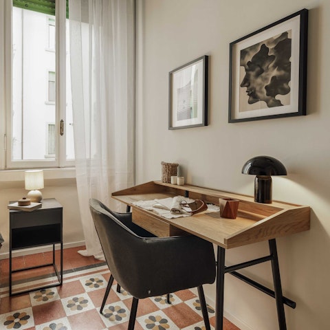 Get some work done at the dedicated desk