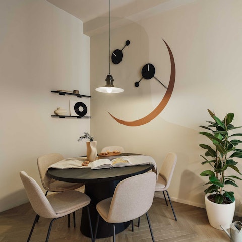Share a bottle of wine around the dining table