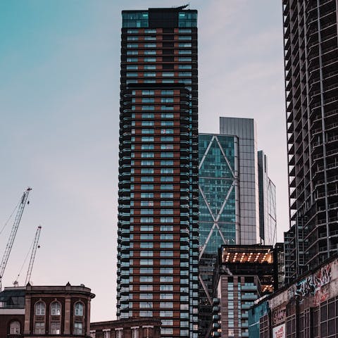 Sample the restaurants and bars on Shoreditch High Street, a five-minute stroll away