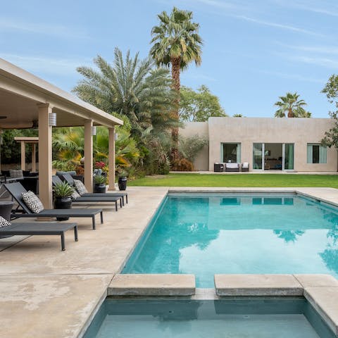 Lounge by the beautiful pool