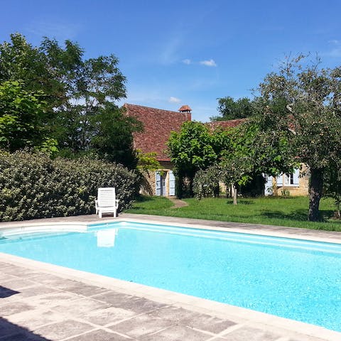 Swim in your private heated swimming pool