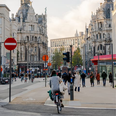 Stay in the historic heart of Antwerp, Belgium's largest city