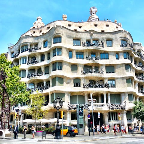 Visit the iconic Casa Mila – you can walk along Avenida Diagonal