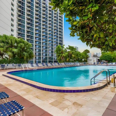 Look forward to cooling off in the pool after a day exploring Miami