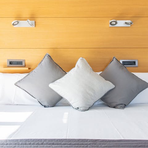 Sleep soundly in the comfy bed