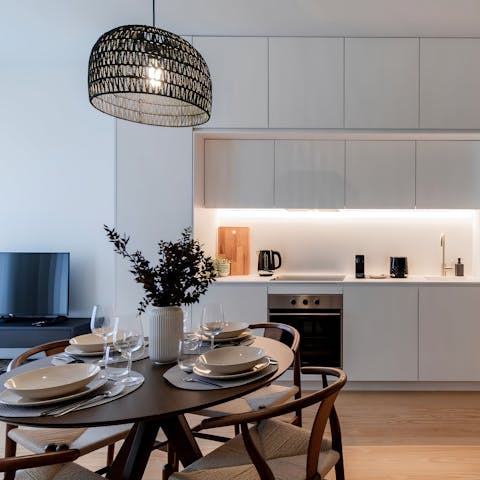 Prepare your favourite petiscos in the open kitchen
