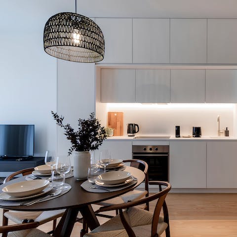 Prepare your favourite petiscos in the open kitchen