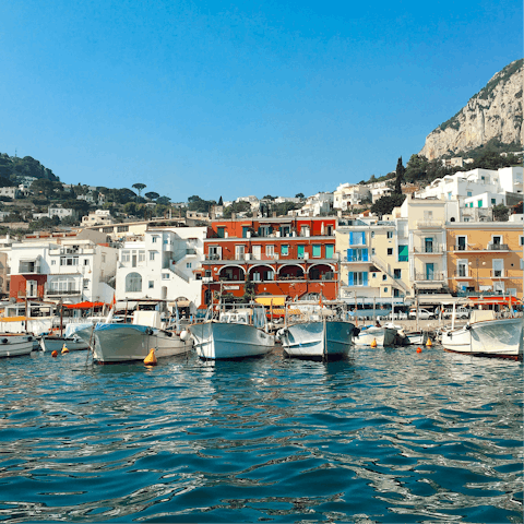 Discover Capri's Marina Grande, about twenty minutes on foot