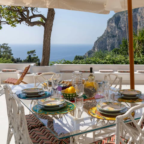 Soak up the views while eating an alfresco breakfast