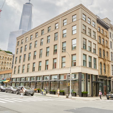 Stay in New York's Tribeca neighbourhood, just an eleven-minute walk from Hudson River Park