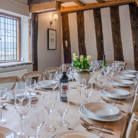 Organise lavish dinner parties in the historic dining room
