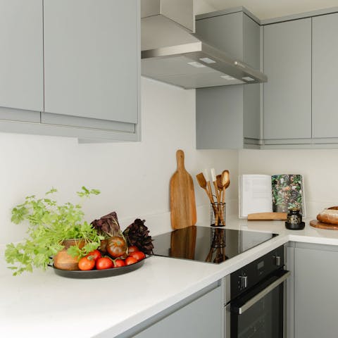 Put together your favourite meals in the contemporary kitchen