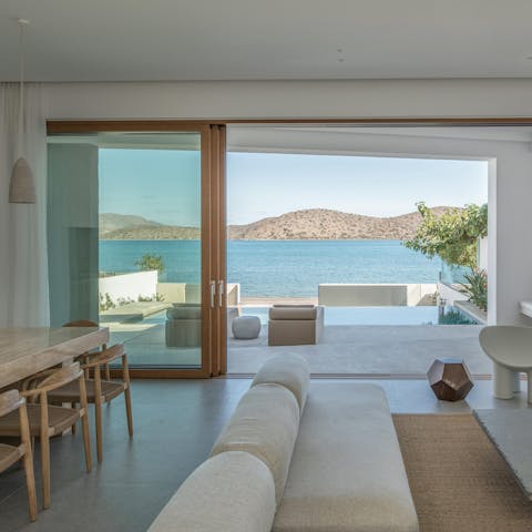 Admire the sea view from your pool, terrace and living space