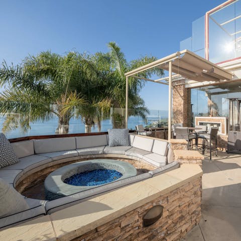 Linger around the fire pit long into the night